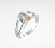 Серебряное женское кольцо "Kansas", уточнюйте, Белый