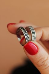 Серебряное кольцо "Tori Black", Черный, 15, Черный