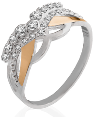 Серебряное женское кольцо  "Mask", уточнюйте, Белый