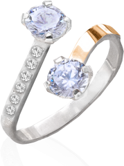Серебряное женское кольцо "Kiss", уточнюйте, Белый