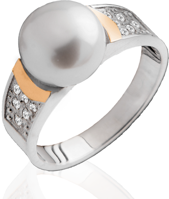 Серебряное женское кольцо "Evet", уточнюйте, Белый