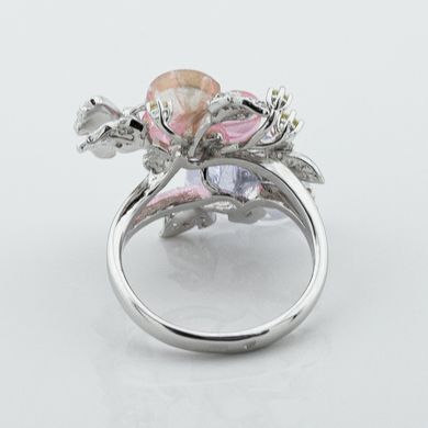 Серебряное кольцо Цветы k111748, уточнюйте