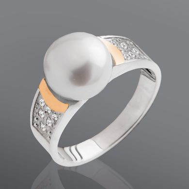 Серебряное женское кольцо "Evet", уточнюйте, Белый