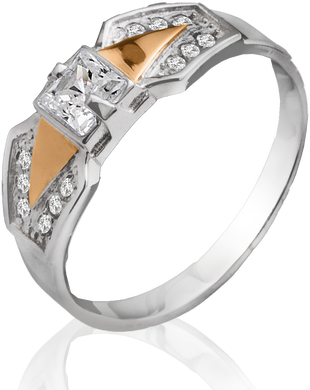 Серебряное женское кольцо "Victoria", уточнюйте, Белый