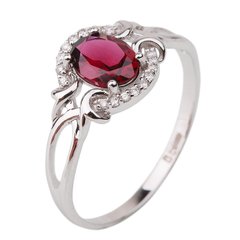 Золотое кольцо с турмалином и бриллиантами RA00472, уточнюйте, Розовый