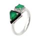 Серебряное кольцо с зелеными фианитами K11723з, уточнюйте