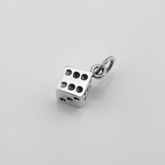 Серебряная подвеска Игральный кубик p13796-2