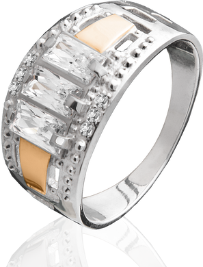 Серебряное женское кольцо "Triad", уточнюйте, Белый