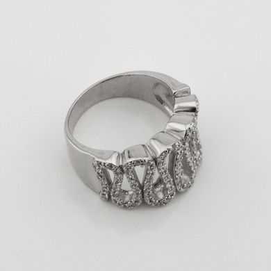 Серебряное кольцо с фианитами K111642, уточнюйте