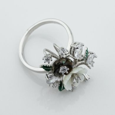 Серебряное кольцо Цветы k111745, уточнюйте