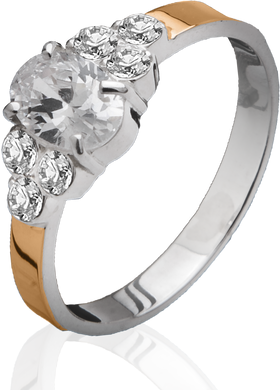 Серебряное женское кольцо "Scarlett", уточнюйте, Белый