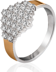 Серебряное женское кольцо "Radiance", уточнюйте, Белый