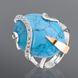 Серебряное женское кольцо "Korneli Turquoise", уточнюйте, Бирюза