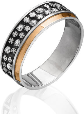 Серебряное женское кольцо "Clover", уточнюйте, Белый