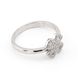 Серебряное кольцо Клевер с фианитами K11967, уточнюйте