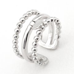 Тройное серебряное кольцо с сердечком K11892, уточнюйте