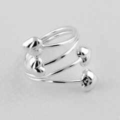 Серебряное кольцо с сердечками K11881, уточнюйте