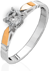 Серебряное женское кольцо "Arizona", уточнюйте, Белый