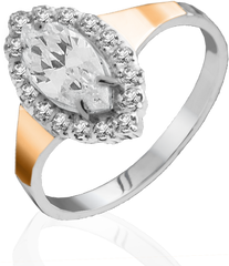 Серебряное женское кольцо "Magic", уточнюйте, Белый