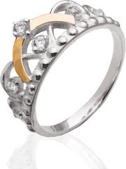 Серебряное женское кольцо "Tiara", уточнюйте, Белый