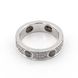 Серебряное кольцо с фианитами (черный родий) K11860, уточнюйте