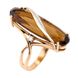 Фото Золотое кольцо с бренди топазом и фианитами 11861btp