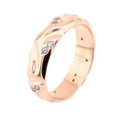 Золотое обручальное кольцо с фианитами (5 мм), уточнюйте
