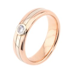 Золотое обручальное кольцо с фианитом (5 мм), уточнюйте