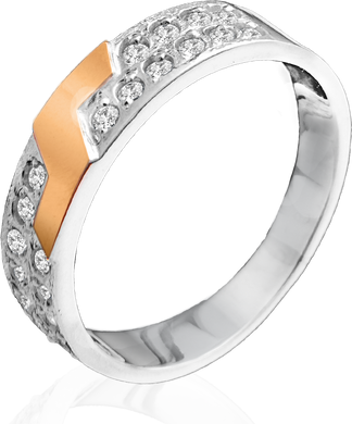 Серебряное женское кольцо "Beatrice", Белый, уточнюйте, Белый