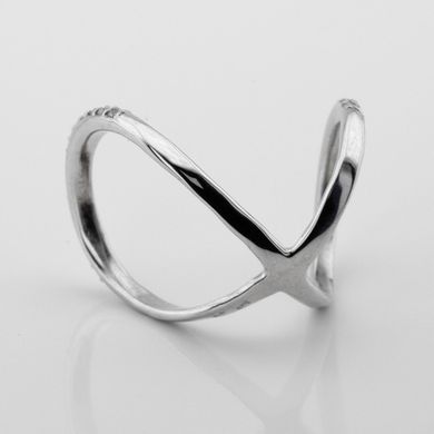 Двойное серебряное кольцо с фианитами 11801-4, уточнюйте