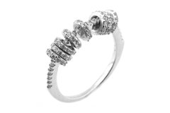Серебряное кольцо с фианитами СК11011, уточнюйте