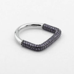 Серебряное кольцо с фиолетовыми фианитами K111756, уточнюйте