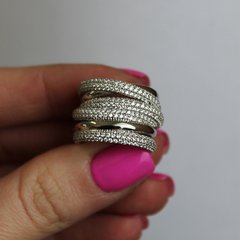 Серебряное кольцо "Bella Diamonds", Белый, 17, Белый