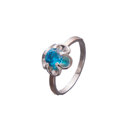 Серебряное женское кольцо "Orchid", уточнюйте, Топаз
