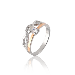 Серебряное женское кольцо "Sealand", уточнюйте, Белый