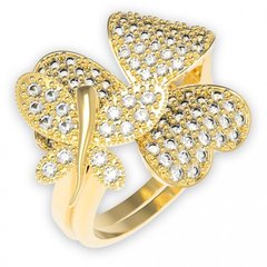 Золотое кольцо "Crystal BF Tandem", 18.5, 4.11, Белый