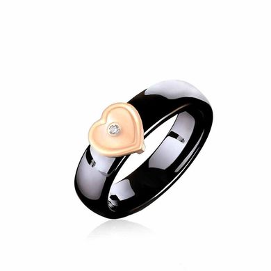 Золотое кольцо с бриллиантом и керамикой GB1002 40, 17, Белый