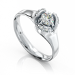 Золотое кольцо с бриллиантами "Serendipity", 17.5, 3.38, 1Кр57-0,26-3/2; 6Кр57-0,04-2/4, Белый