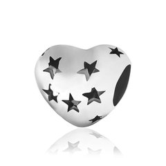 Срібна намистина "Зоряне серце" П5/705