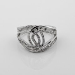 Серебряное кольцо с фианитами 11737-4, 19 размер, уточнюйте