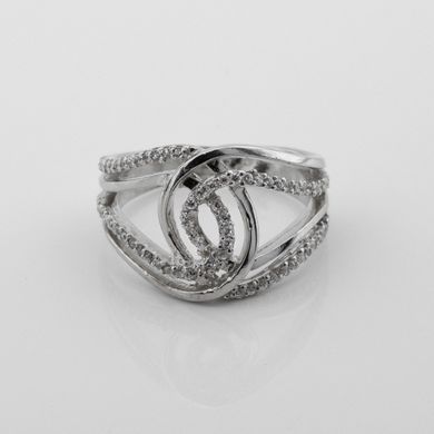 Серебряное кольцо с фианитами 11737-4, 19 размер, уточнюйте