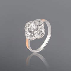 Серебряное женское кольцо "Andorra", уточнюйте, Белый