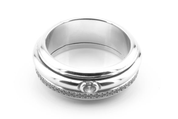 Серебряное кольцо с фианитами СК11048, уточнюйте