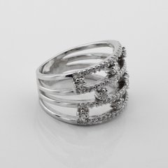 Серебряное кольцо с фианитами 11740-4, уточнюйте