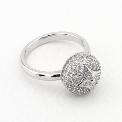 Серебряное кольцо с фианитами K11887, уточнюйте