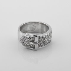 Серебряное кольцо Ремень с фианитами 11500-4, уточнюйте
