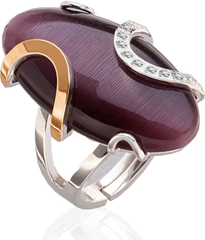 Серебряное женское кольцо "Violet", уточнюйте, Фиолетовый
