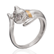 Серебряное женское кольцо "Kitty", уточнюйте, Белый