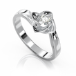 Золотое кольцо с бриллиантом "Paradise flower", 17.5, 2.12, 1Кр57-0,13-4/6, Белый