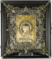 Фото Икона ручной работы Пресвятой Богородицы с сусальным золотом